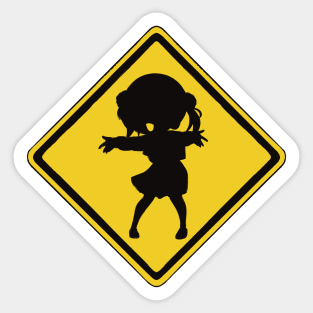 Warning sign - loli god’s v2 Sticker